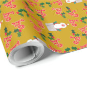 Spaß Weihnachts-Geschenk: Santas, Holly, Ho, ho, h Geschenkpapier (Rolleneckpunkt)