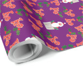 Spaß Weihnachts-Geschenk: Santas, Holly, Ho, ho, h Geschenkpapier (Rolleneckpunkt)