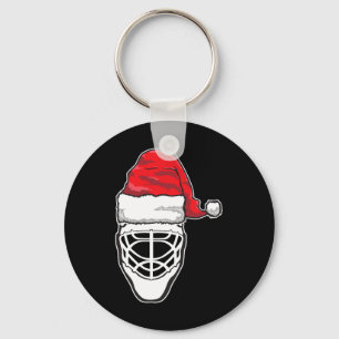 Spaß Weihnachts Hockey Goalie Maske Weihnachtsmann Schlüsselanhänger