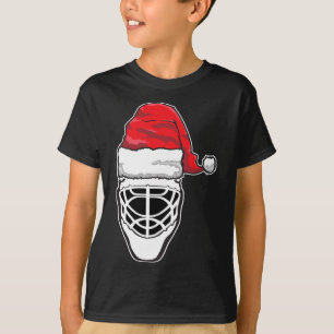 Spaß Weihnachts Hockey Goalie Maske Weihnachtsmann T-Shirt