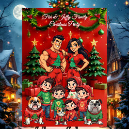 Spaß Weihnachts-Party in der Familie Ugly Sweaters Einladung