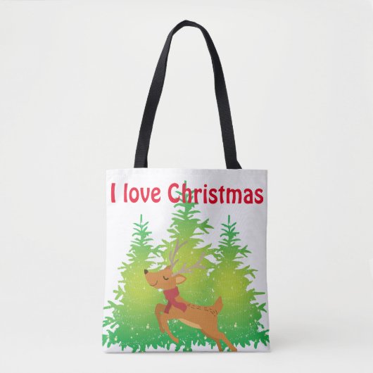Spaß Weihnachts-Rentier-Thema Tasche (Vorderseite)