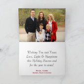 Spaß Weihnachtsball Ornament 3 Foto Happy Holidays Karte (Innenseite)