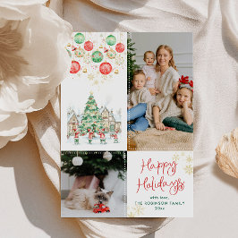 Spaß Weihnachtsbaum Happy Holidays 2 Foto Feiertagskarte
