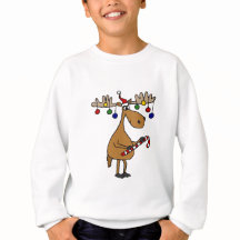 Spaß-Weihnachtselche mit Zuckerstange und