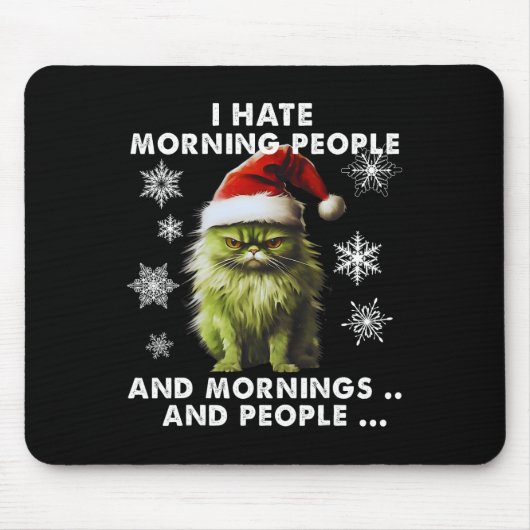 Spaß Weihnachtskostüm - Ich hasse Morgenmenschen - Mousepad (Vorne)