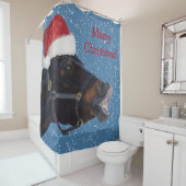 Spaß-Weihnachtspferd Duschvorhang (Beispiel)