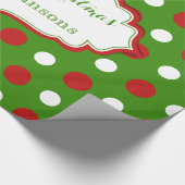 Spaß-WeihnachtsPunkte in Rotem und in weißem Geschenkpapier (Ecke)
