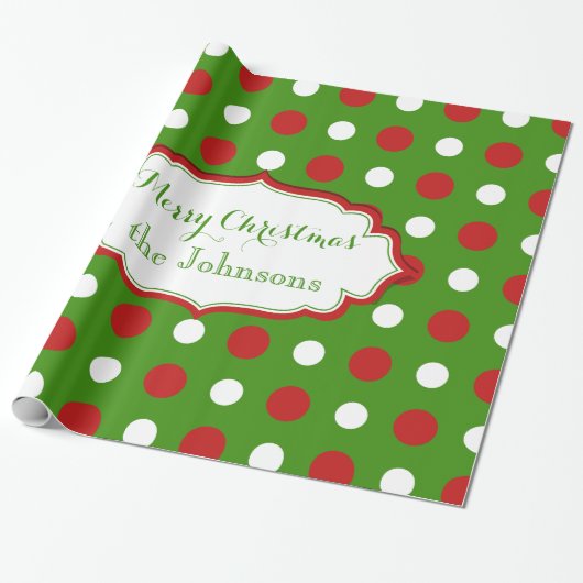 Spaß-WeihnachtsPunkte in Rotem und in weißem Geschenkpapier (Ungerollt)