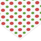 Spaß-Weihnachtsrot und Kiefern-grüne Tupfen Kurzer Tischläufer (Ecke)