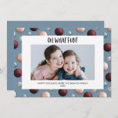 Spaß Weihnachtsschmuck Feiertagskarte (Vorne/Hinten)