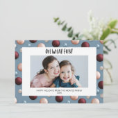 Spaß Weihnachtsschmuck Feiertagskarte (Stehend Vorderseite)