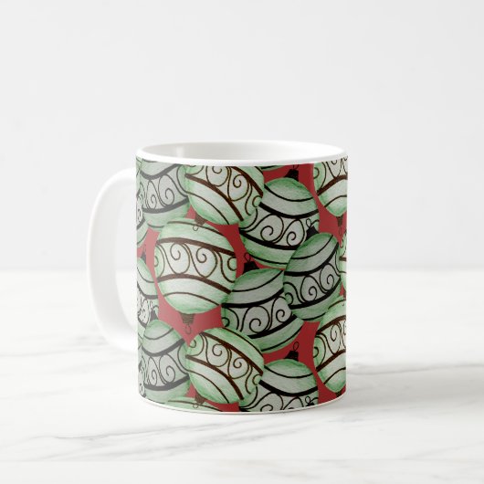 Spaß Weihnachtsschmuck Gemustert Kaffeetasse (Vorderseite Links)