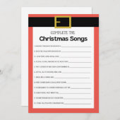 Spaß Weihnachtsspiel - Nicht bearbeitbar - Einladung (Vorne/Hinten)