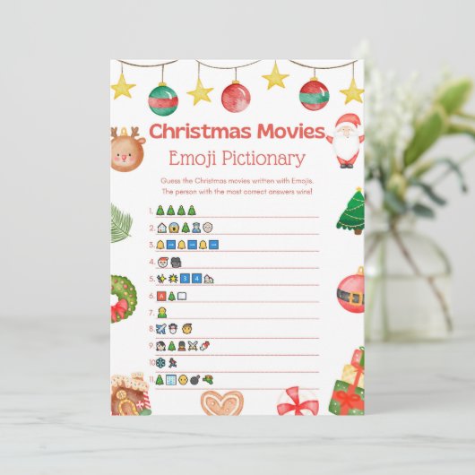 Spaß Weihnachtsspiel - Nicht bearbeitbar - Einladung (Stehend Vorderseite)