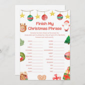 Spaß Weihnachtsspiel - Nicht bearbeitbar - Einladung (Vorne/Hinten)