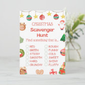 Spaß Weihnachtsspiel - Nicht bearbeitbar - Einladung (Stehend Vorderseite)