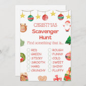Spaß Weihnachtsspiel - Nicht bearbeitbar - Einladung (Vorne/Hinten)