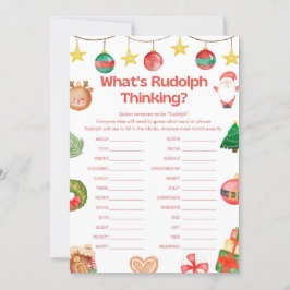 Spaß Weihnachtsspiel - Nicht bearbeitbar - Einladung