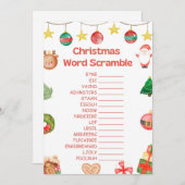 Spaß Weihnachtsspiel - Nicht bearbeitbar - Einladung (Vorne/Hinten)