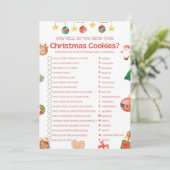 Spaß Weihnachtsspiel - Nicht bearbeitbar - Einladung (Stehend Vorderseite)