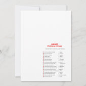 Spaß Weihnachtsspiel - Nicht bearbeitbar - Einladung (Rückseite)