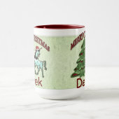 Spaß-Weihnachtsunicorn-Kaffee-Tasse Tasse (Zentrum)