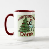 Spaß-Weihnachtsunicorn-Kaffee-Tasse Tasse (Links)