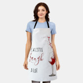 Spaß Wein ein wenig lachen Alot Schürze (Getragen)