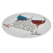 Spaß-Wein-Sprichwort-Ausschnitt-Brett Schneidebrett (Ecke)