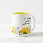 Spaß, wenn das Leben Ihnen Zitronen-Zitat übergibt Zweifarbige Tasse (VorderseiteRechts)