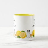 Spaß, wenn das Leben Ihnen Zitronen-Zitat übergibt Zweifarbige Tasse (Mittel)