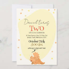 Spaß werden: Kinder Adorable Dino-Themed Geburtsta Einladung