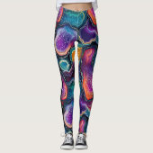 Spaß Wertvoller Stone-Slice verhindert Design mit  Leggings (Vorderseite)