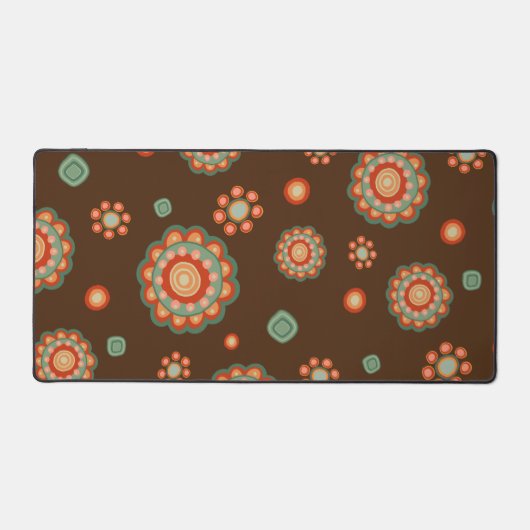 Spaß Whimsical farbenfrohe fröhliche Blume Schreibtischunterlage (Vorderseite)