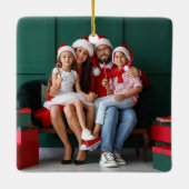 Spaß Whimsical Hand Drawn Bow Weihnachten Keramikornament (Rückseite)