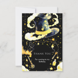 Spaß Whimsical Magic Wizard Geburtstag Dankeskarte