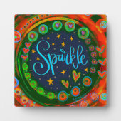 Spaß Whimsical Niedlich Sparkle Kids Inspirivity E Fotoplatte (Vorderseite)
