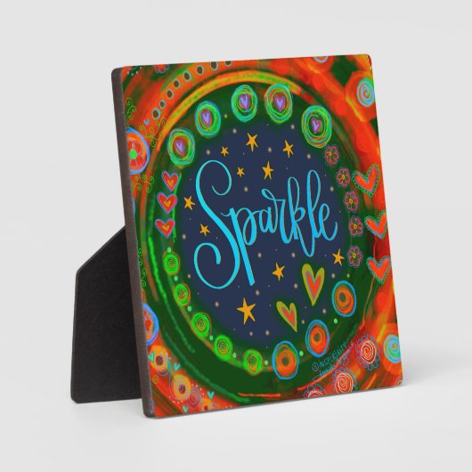 Spaß Whimsical Niedlich Sparkle Kids Inspirivity E Fotoplatte (Vorderseite)