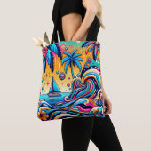 Spaß Whimsical Psychedelic Sailboat Tasche (Von Nahem)