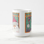 Spaß Whimsical Santa Girly Pink glauben Kaffeetasse (Mittel)