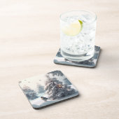 Spaß, Whimsical Winter Woodland Tiere Untersetzer (Rechte Seite)