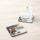 Spaß, Whimsical Winter Woodland Tiere Untersetzer (Rechte Seite)