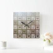 Spaß Whimsikale Liebe und Herz Quadratische Wanduhr (Zuhause)