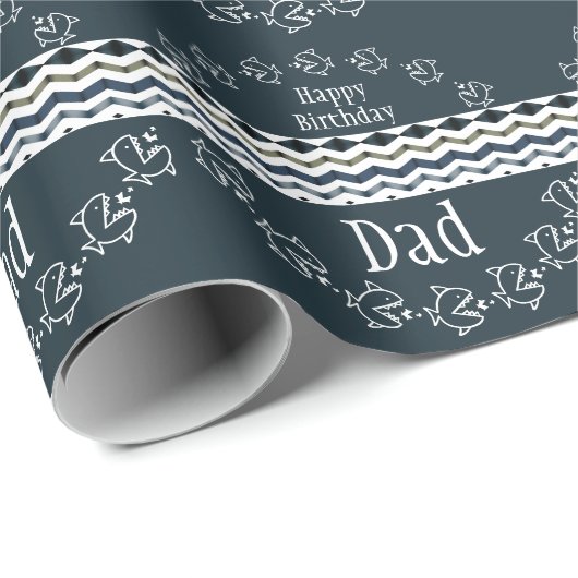 Spaß Whimsy Happy Birthday Geschenkpapier (Rolleneckpunkt)