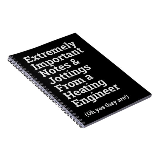 Spaß Wichtiger Heizungstechniker für Notebooks Notizblock (Rechte Seite)