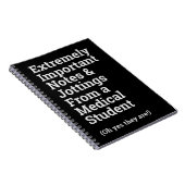 Spaß Wichtiger Medizinstudenten Notizblock (Rechte Seite)