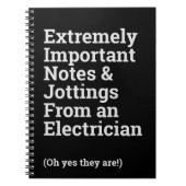 Spaß Wichtiges Elektro-Notebook Notizblock (Vorderseite)