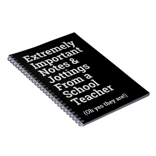 Spaß Wichtiges Schullehrer-Notebook Notizblock (Rechte Seite)