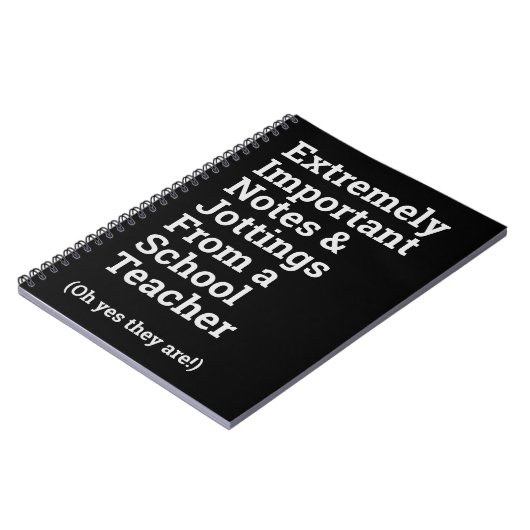 Spaß Wichtiges Schullehrer-Notebook Notizblock (Linke Seite)